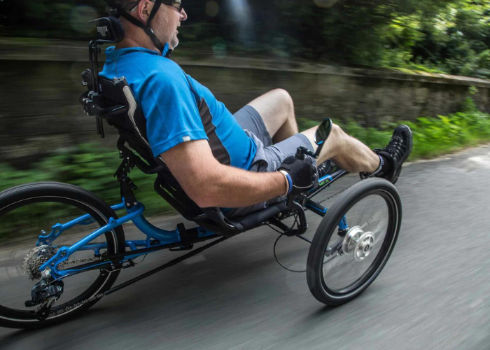 2 An Electric Assist E.V.O Terra Trike is an excellent option for individuals with stabilization problems. For example, many supported individuals love to ride a bike, but instability eventually enables it. This trike would allow them to enjoy the activity again.